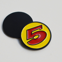 Autres produits de golf, marqueur de balle de golf personnalisé en métal noir mat, marqueur de balle de golf magnétique