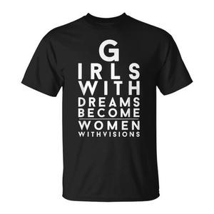 T-shirt Girls With Dreams pour femmes, chemise avec message d'égalité et d'empowerment - Product Image 1