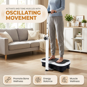 <span class=keywords><strong>Plateforme</strong></span> <span class=keywords><strong>vibrante</strong></span> électromagnétique 4D <span class=keywords><strong>oscillante</strong></span>, appareil de massage médical Power Fit, machine d'exercice <span class=keywords><strong>vibrante</strong></span> avec poignée - Product Image 3