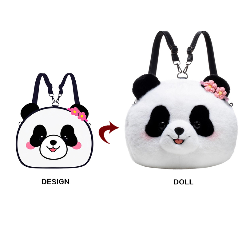 Custom Cartoon Mini Plush Backpack for