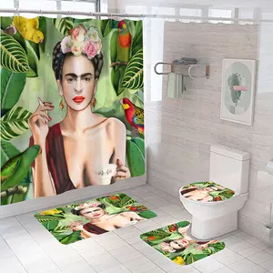 Bathroom Decor 72x72 inch Waterproof Mexican Painter Woman Shower Curtains