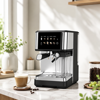 Máquina de Espresso Semiautomática Programable con Pantalla Táctil Anbolife de Alta Calidad y Gran Venta, para Espumar Leche, Ideal para Hoteles y Comercios