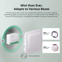 SONOFF MINIR4M MINI Interrupteur intelligent WiFi extrême avec relais détachable, compatible Matter via l'application EWeLink, commande vocale, fonctionne avec Alexa Google B354