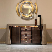 Buffet de luxe en marbre naturel-Haute qualité, dessus en marbre, pour salle à manger comme armoire de buffet et meuble de