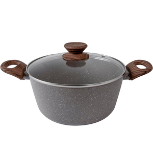 High Quality 9-Piece Aluminum Alloy Non-Stick Cooking <b>Pots</b> Glass Lids Soft Touch Handles Forged Ceramic <b>Induction</b> Cookware Set - Product Image 5