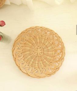 Bandeja de Servir Tejida a Mano de Bambú y Ratán Natural de Vietnam, Color Ratán, Tamaño Personalizado, Marca Glovimex, Elegante Bandeja Decorativa para el Hogar - Product Image 3