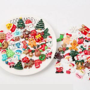 Paso Sico 30 pièces/sac, thèmes de Noël, cadeaux, arbre, hiver, neige, motifs 3D, kawaii, accessoires de <span class=keywords><strong>manucure</strong></span>, décoration, 10-30 mm, assortiment - Product Image 2