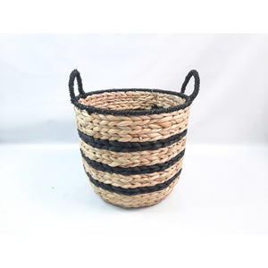 Cesta de algas marinas hecha a mano con colores vibrantes Organizador para el hogar para uso en el espacio de la cocina para ropa Zapatos Macetas - Product Image 1