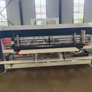 Mesin pemotong Die Slot Printer Flexo otomatis kecepatan dengan Folder Gluer f