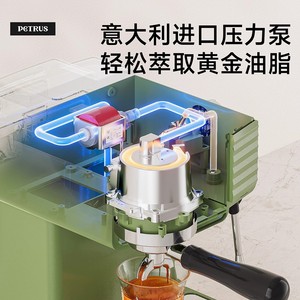 เครื่องชงกาแฟเพทรัส เรโทร กรีน 1.8 ลิตร กึ่งอัตโนมัติ สำหรับใช้ในบ้าน - Product Image 3