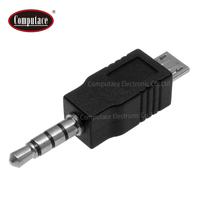 Adaptador Micro USB Macho a Conector DC de 3.5mm, 2A, 5V, Cuerpo de PVC, Revestimiento de Latón Niquelado, Rectangular, Gran Venta