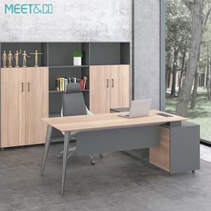 Modern CEO Executive <b>Desk</b> Manager L-Shaped Workstation <b>Table</b> New Convertible Office Furniture with Latest Designs CE Certified - Product Image 2