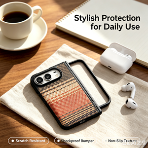 Funda Magnética con Tapa Abatible de Cuero PU Azul con Diseño a Cuadros/Camuflaje para Teléfonos Motorola Pro Max - Product Image 5