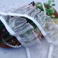 Ensemble de jupes bouffantes pour filles, en nylon coloré, original, à une seule face, en organza, avec bord festonné et dentelle élastique