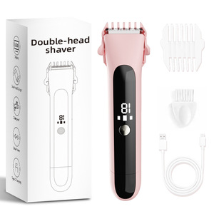 <span class=keywords><strong>Rasoir</strong></span> électrique double tête pour femmes avec design étanche IPX7 pour les aisselles, les jambes, la lèvre et les zones intimes - Product Image 1