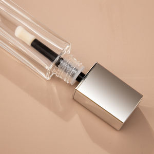 Özel boş temizle kare şekli dudak parlatıcısı şişeleri kozmetik ambalaj sıvı ruj cam ambalaj dudak parlatıcısı tüpleri fırça ile - Product Image 5