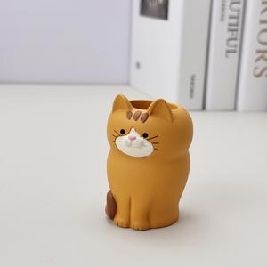 Porte-stylos et crayons mignon en résine, motif animaux (chat, <span class=keywords><strong>chien</strong></span>, dinosaure, lapin), mini rangement pour bureau, décorations <span class=keywords><strong>de</strong></span> bureau, petit support pour stylos et crayons. - Product Image 4