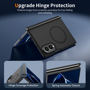 Étui pour Samsung Z Fold 8, étui de téléphone <span class=keywords><strong>portable</strong></span> pliable magnétique avec protection de la charnière, toucher doux et soyeux, coque de téléphone antichoc - Product Image 2