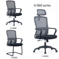 Chaises de bureau ergonomiques modernes à dossier mi-haut en maille grise avec accoudoirs en PP pour visiteurs, conférences et formations – Vente en gros à prix réduit du fabricant