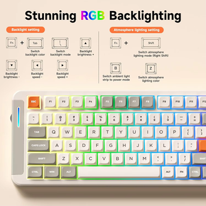 Teclado Mecánico Personalizado MCHOSE <span class=keywords><strong>X75</strong></span> V2 Tri-Modo, 75%, Intercambiable en Caliente, para Juegos, en Inglés, USB Tipo-<span class=keywords><strong>C</strong></span>, Venta al Por Mayor - Product Image 3