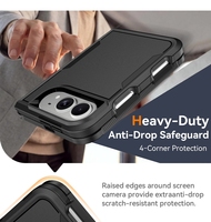 Étui antichoc double couche pour iPhone Duo, coque hybride en PC et TPU