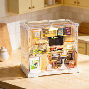 Kit de Casa de Muñecas en Miniatura <span class=keywords><strong>a</strong></span> Escala 1:18, Kit de Construcción de Casa de Muñecas con LED, Juguetes en Miniatura para Niños y Adultos, Regalo de Manualidades - Product Image 2