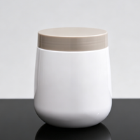 Grand pot blanc de grande capacité pour conditionneur pour animaux de compagnie, pot à large ouverture pour pommade coiffante, pots en plastique vides sous-emballés en stock