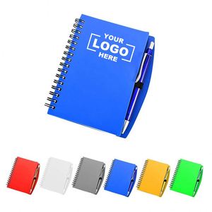 Custom Promotional Business Office Gifts A6 Coil Notebook PP Cover Spiral Advertising Loose-<b>Leaf</b> Note Book with Ballpoint Pen - Product Image 1