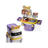 Mini remorque amusante 2 en 1 pour docteur de cuisine, jouets de simulation, chariot de rangement, table médicale, jouets de simulation