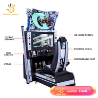 Simulateur de course Golden Hand Initial D pour salle d'arcade, machine de jeu vidéo de conduite, à monnayeur japonais en métal