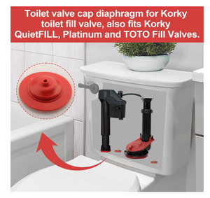 Diaphragme de remplacement pour vanne de remplissage R528P2 pour la réparation des toilettes, compatible avec les vannes de remplissage <span class=keywords><strong>TOTO</strong></span> THU302 et les vannes de remplissage silencieuses Platinum & Korky QuietFILL - Product Image 5