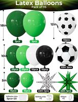Kit d'arche de guirlande de ballons de football avec ballons en aluminium de football et étoiles, décorations pour anniversaire et fête sur le thème du football