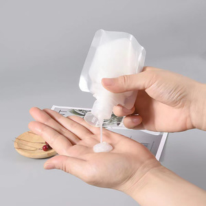 Transparent Clear Stand up Liquid Juice Pack Different Sizes Biodegradable Plastic Nozzle Spout <b>Pouch</b> - Product Image 3