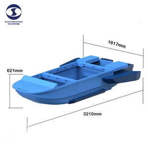 Bote Plegable <span class=keywords><strong>de</strong></span> Plástico HDPE <span class=keywords><strong>de</strong></span> 3.21m, Se Puede Transportar en el SUV, Bote <span class=keywords><strong>de</strong></span> Pesca para Uso en Pesca - Product Image 2