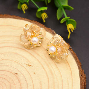Hermosos Pendientes de Perlas de Cuarzo Rosa, Gema Rosa, Estilo Dulce y Delicado, Joyería Elegante para Mujer, Regalo - Product Image 3