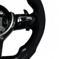 Volant LED en cuir personnalisé M Performance en fibre de carbone pour BMW E90 E60 E46 X5 E70 X6 E71 E92 M3 E39 E82 E36 X1 E84 E63 E93