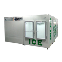 Réfrigérateur commercial vertical personnalisable à 2 portes vitrées, refroidissement par ventilateur, pour blocs de glace, usage intérieur