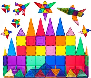 Pembuat Magnet ubin DIY dinding magnetik mainan Magnet blok untuk anak-anak produk panas 28 48 68 82 92 100 buah Set CPC 1 Set