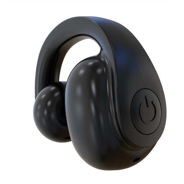 Mono Earphone with AI Translation Clip on Headphone TWS Wireless Earbud Single Ear Earphone Sports HiFi Stereo Headset