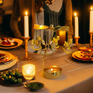 Carrusel Giratorio <span class=keywords><strong>para</strong></span> Velas de Té, Regalo Original <span class=keywords><strong>para</strong></span> <span class=keywords><strong>Cumpleaños</strong></span>, Día de la Madre, Mujeres, Mamá, Hermana, Navidad, San Valentín - Product Image 5