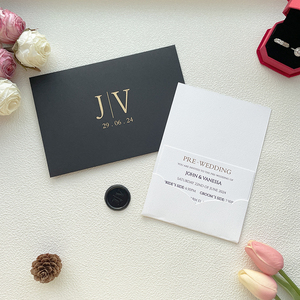 Bán sỉ có thể tái chế in ấn vellum giấy lời mời đám cưới sang trọng thẻ thanh lịch Phong bì cho lời mời đám cưới - Product Image 3