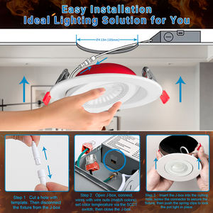 <span class=keywords><strong>Spot</strong></span> lumineux homologué ETL et FCC, résistant au feu pendant 2 heures, dimmable, sans boîtier, avec boîte de jonction - Product Image 6