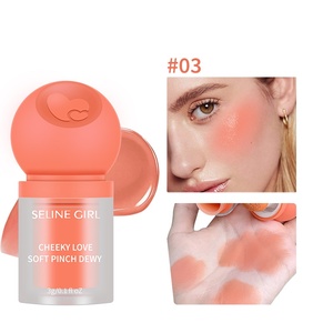Cute Face Brightener with Fur Brush Liquid <b>Blush</b> Natural Blood Tone Cream Blusher for Women Girls Gifts - Product Image 3