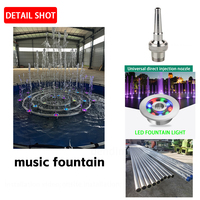 Fuente de Agua Musical Grande para Exteriores con Anillo LED de Colores Programable para Piscina, Jardín, Paisajismo de Lujo