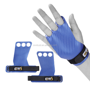 3孔定制体操握把，用于拉起举重身体泵设备、运动、碳纤维健身房手掌保护握把 - Product Image 2