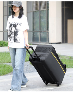 Unisex New Multifunctional 100L 2-<b>Wheel</b> Durable Travel Trolley Luggage Bag <b>Backpack</b> Rucksack Compressible Shoulder Straps - Product Image 6