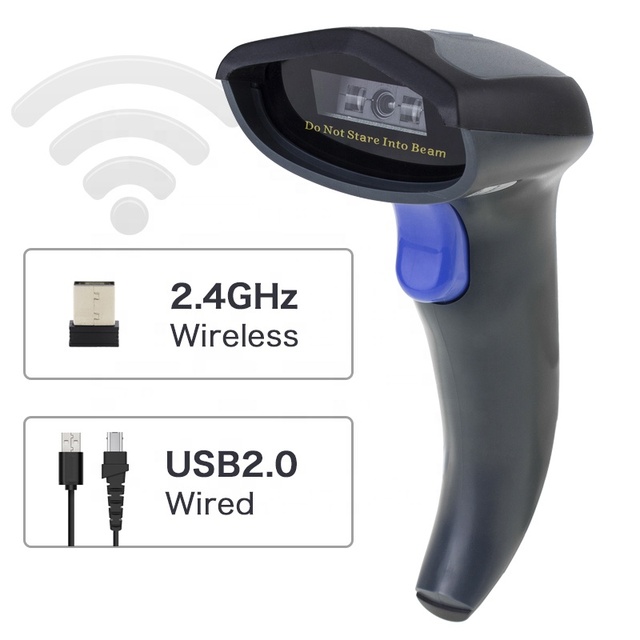 Milestone Handheld CCD Wired Manual 2D QR Code Scanner with USB Receiver Wireless Barcode Scanner in Stock