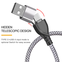 Câble de charge multi-têtes USB 5 en 1 en promotion – 5V/3A 15W – Charge simultanée pour téléphones mobiles et tablettes (Micro, Type-C et Lightning)