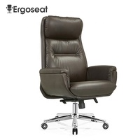 Vente en gros de chaise moderne de patron de levage chaise Oficina au design pivotant en cuir à dossier haut chaise de direction