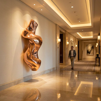Sculpture abstraite en bronze coulé, ruban torsadé, statue spirale tressée artisanale moderne, décoration de jardin extérieur, parc, place publique, hôtel